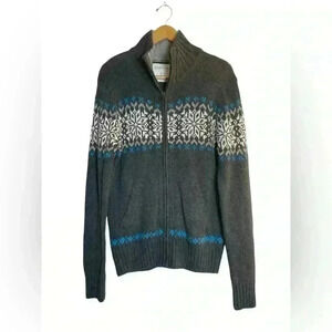 Aeropostale Men’s Gray Cotton Wool Blend 1/4 Zip Pullover Sweater Medium Classic